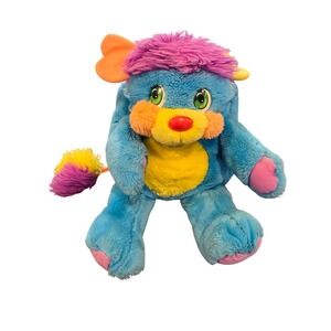 Vintage 1985 Popples Potato Chip Plush Blue Yellow Mattel American Greetings 80s
